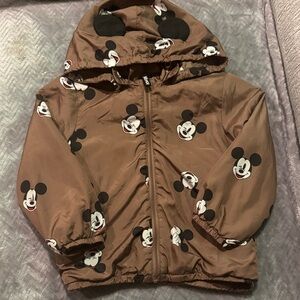 H&M Brown Mickey Mouse Kids Jacket
